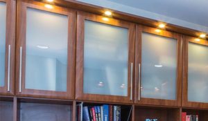 FROSTED GLASS DOORS WITH LIGHTING