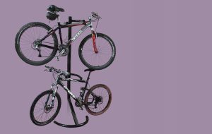 BIKE STAND Gravity Stand Holds Two Bicycles