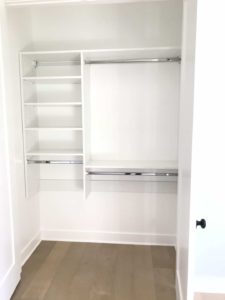 WHITE CUSTOM REACH IN CLOSET