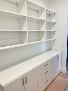 White Walk-In Pantry Shelves Built in Scottsdale AZ