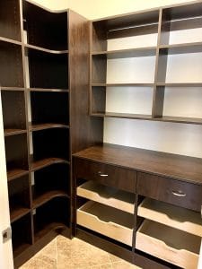 Pantry with Adjustable Shelving and Corner Shelving